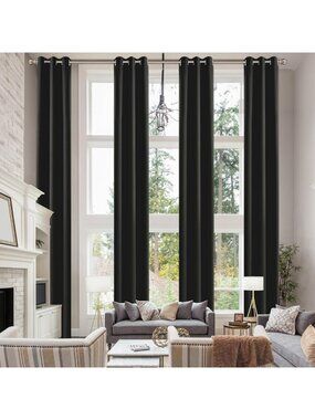 Extra Long Blackout Curtains, 52x216 Inches, Light Blocking, Energy Efficient